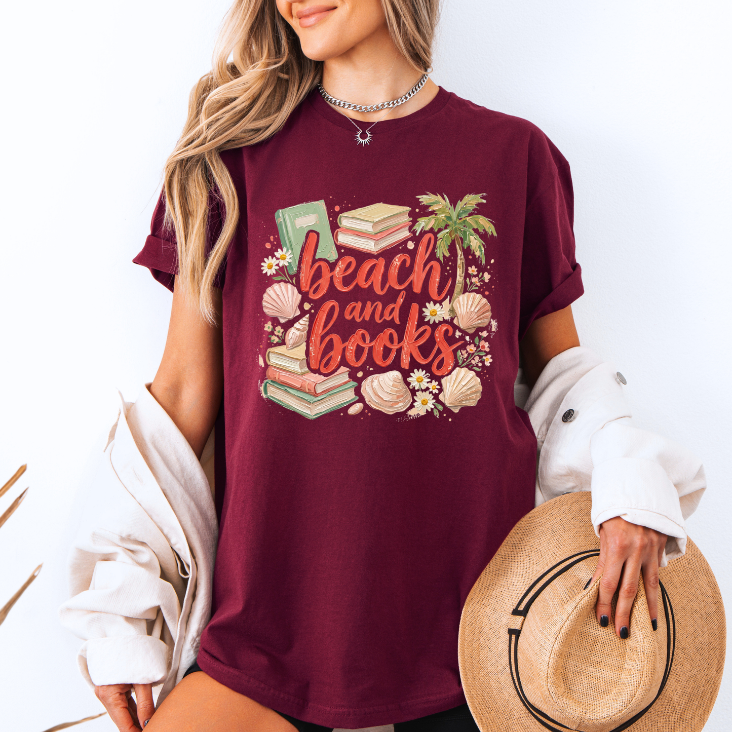 🏖️📚 Beach & Books Summer Reader t-shirt 🌴🐚