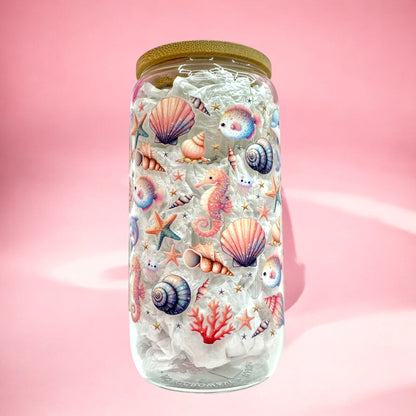 Under the Sea Magic - 16oz Glass Cup 🐚✨🧜‍♀️