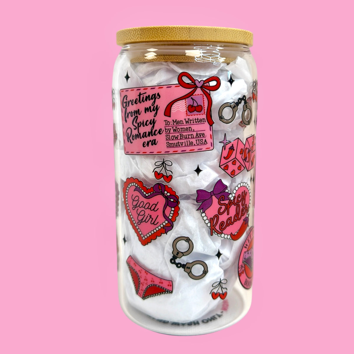 🌶️ Spicy Reader Book Club 16oz Glass Cup 💕📚