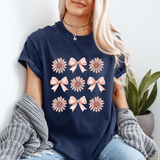 🌸 Pretty Petals & Pink Bows Tee 🎀