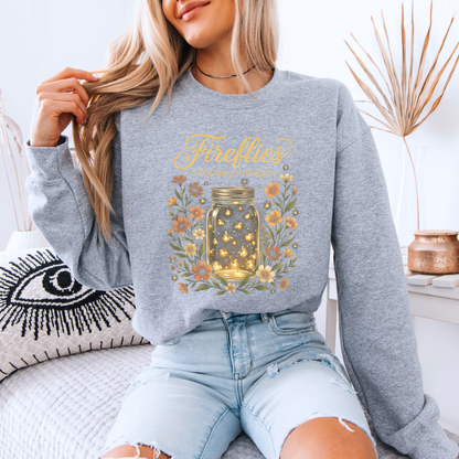 ✨🐞 Fireflies & Front Porch Nights Cozy Sweatshirt 🌙🌼💛