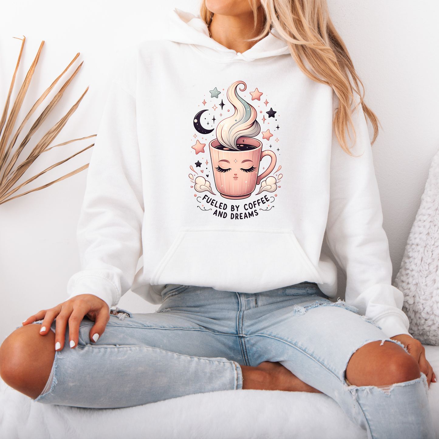 🌙Fueled by Coffee and Dreams Cozy Luxuriously Thick Hoodie✨☕️