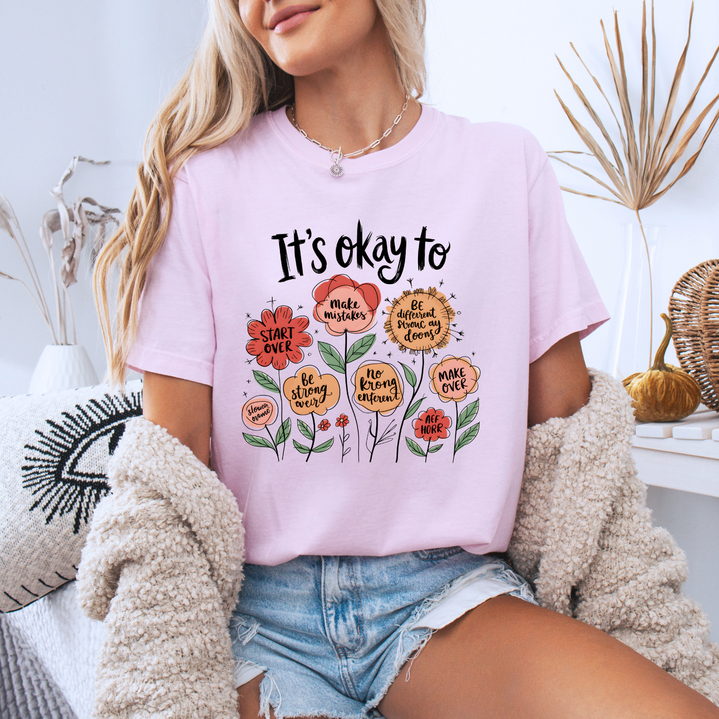 🌷It’s Okay To Bloom Affirmation✨💖
100% Organic Cotton T-Shirt