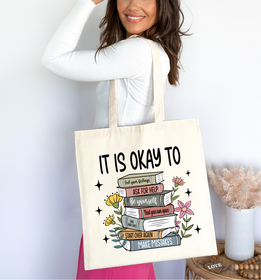 🌸 “It’s Okay” Affirmation Tote Bag 🌸
