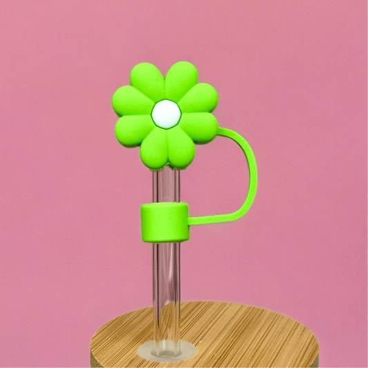 Green Daisy Straw Topper