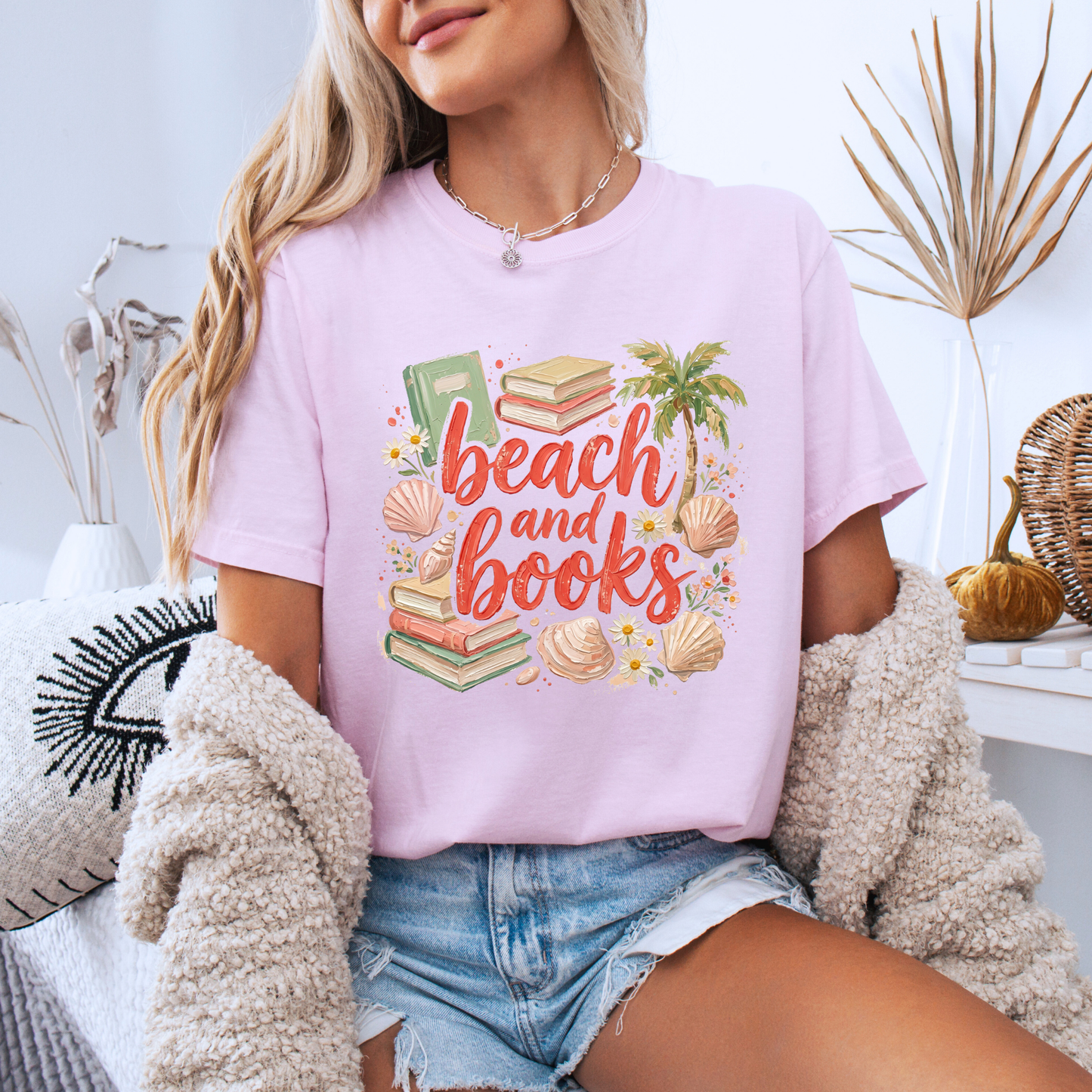 🏖️📚 Beach & Books Summer Reader t-shirt 🌴🐚