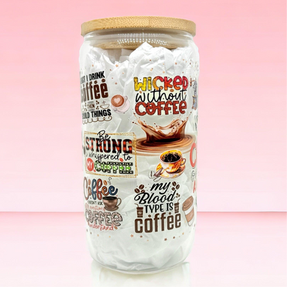 A Bad Day With Coffee is Better than a Good Day Without it 16oz (455ml) Iced Coffee Glass Cup