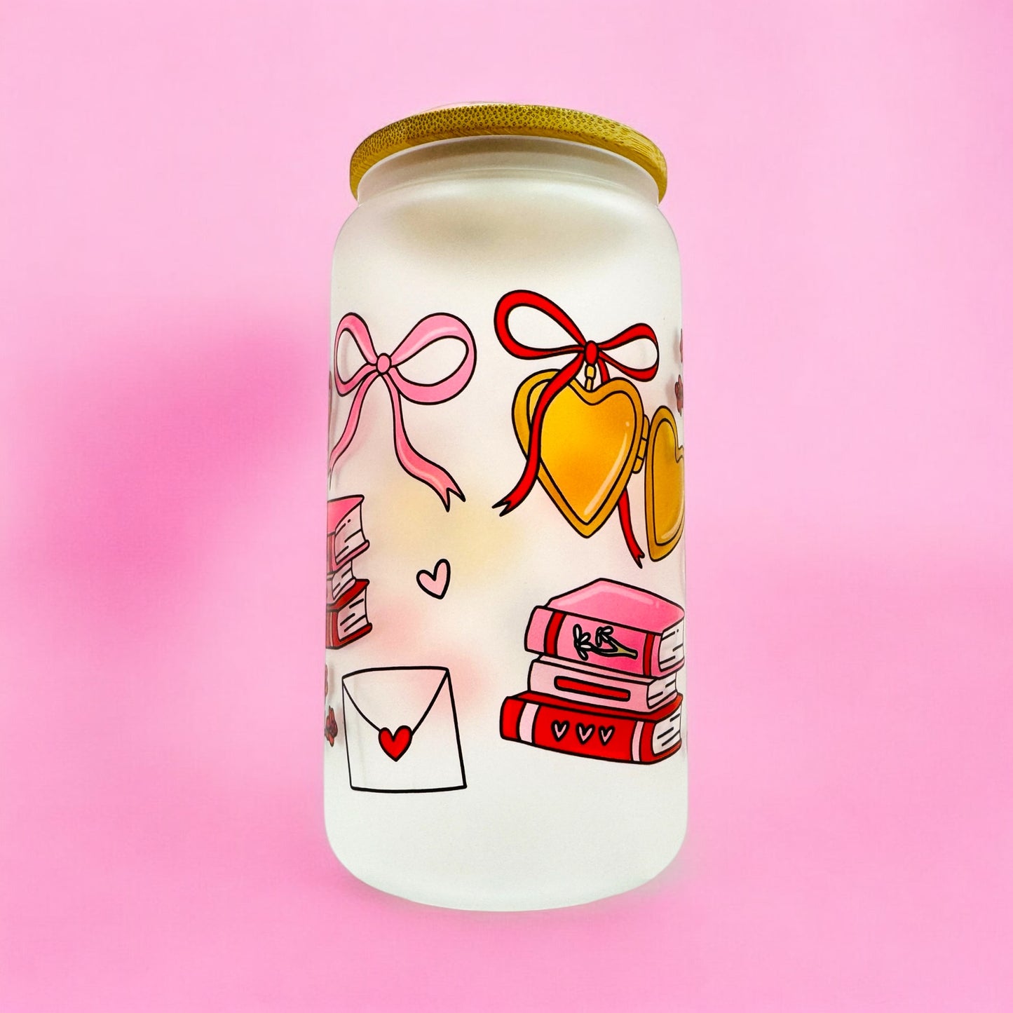 🌸 Love Notes Frosted Glass Cup 🌸