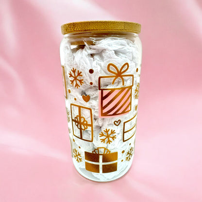 ✨ Golden Gift Magic Glass Cup – 16oz