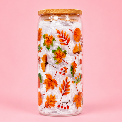 🧡Falling for Autumn 🍁 20oz Glass Cup✨
