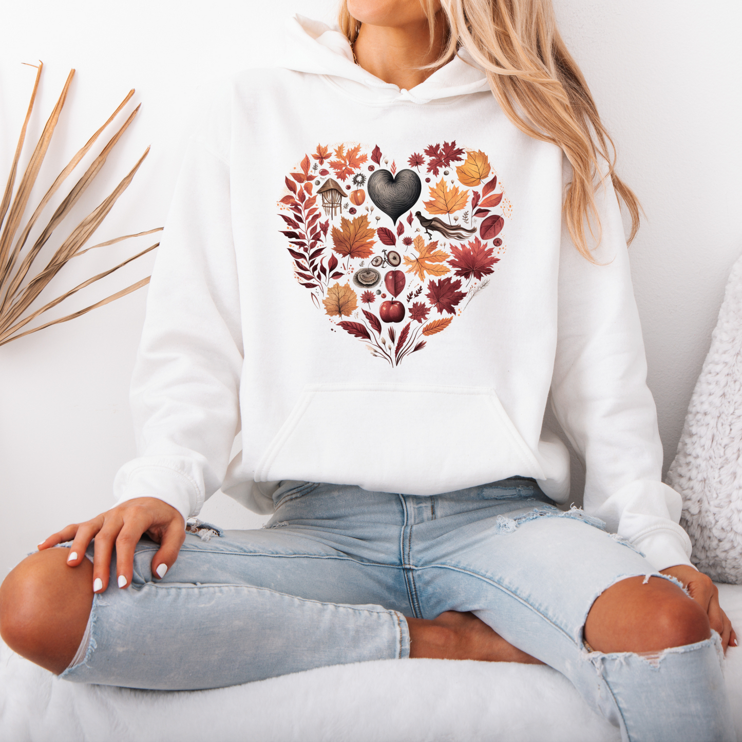 🍁🖤 Autumn Heart Luxuriously Thick Hoodie✨