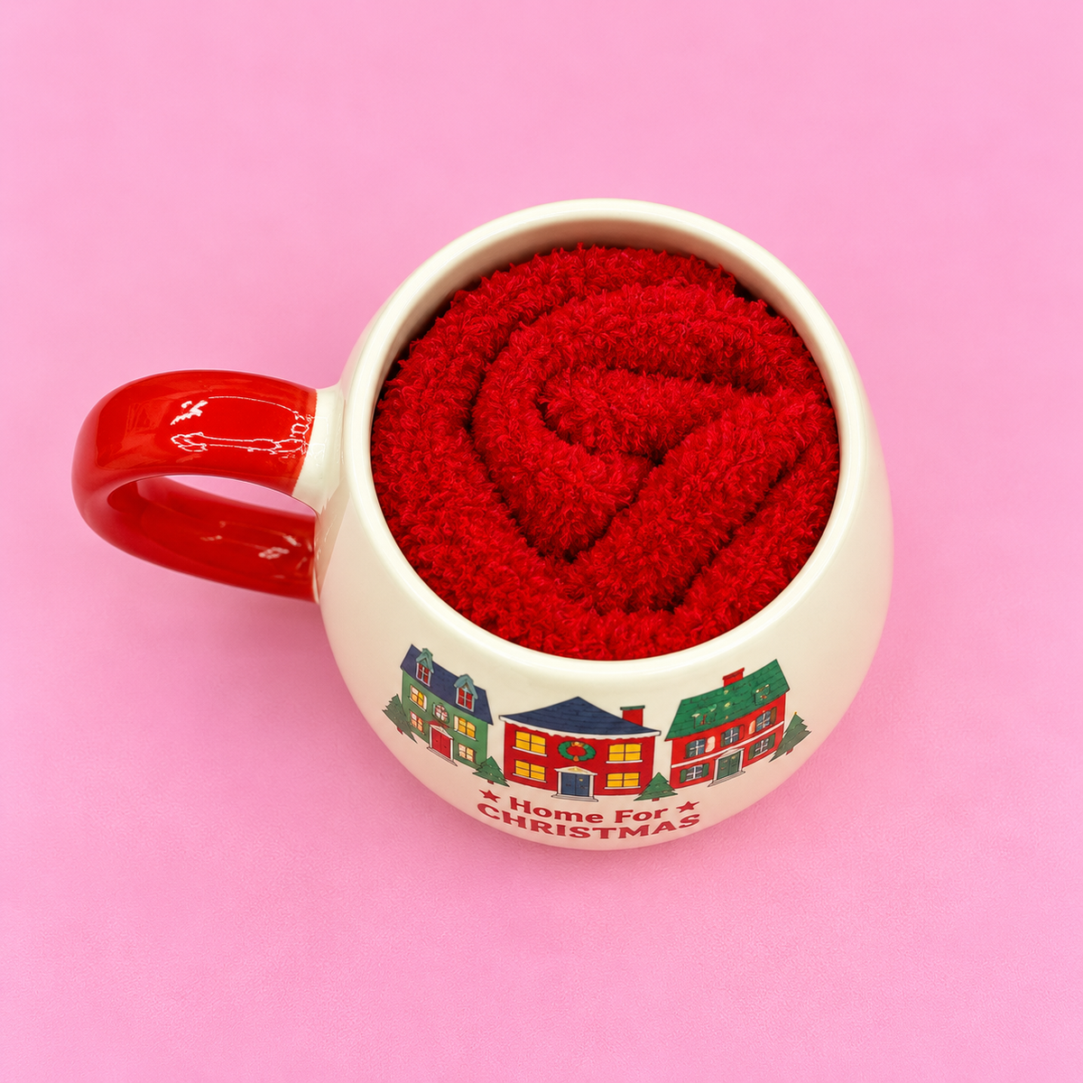 🎄🏠 Home for Christmas Mug & Cosy Socks Gift Set 17 oz ❤️✨