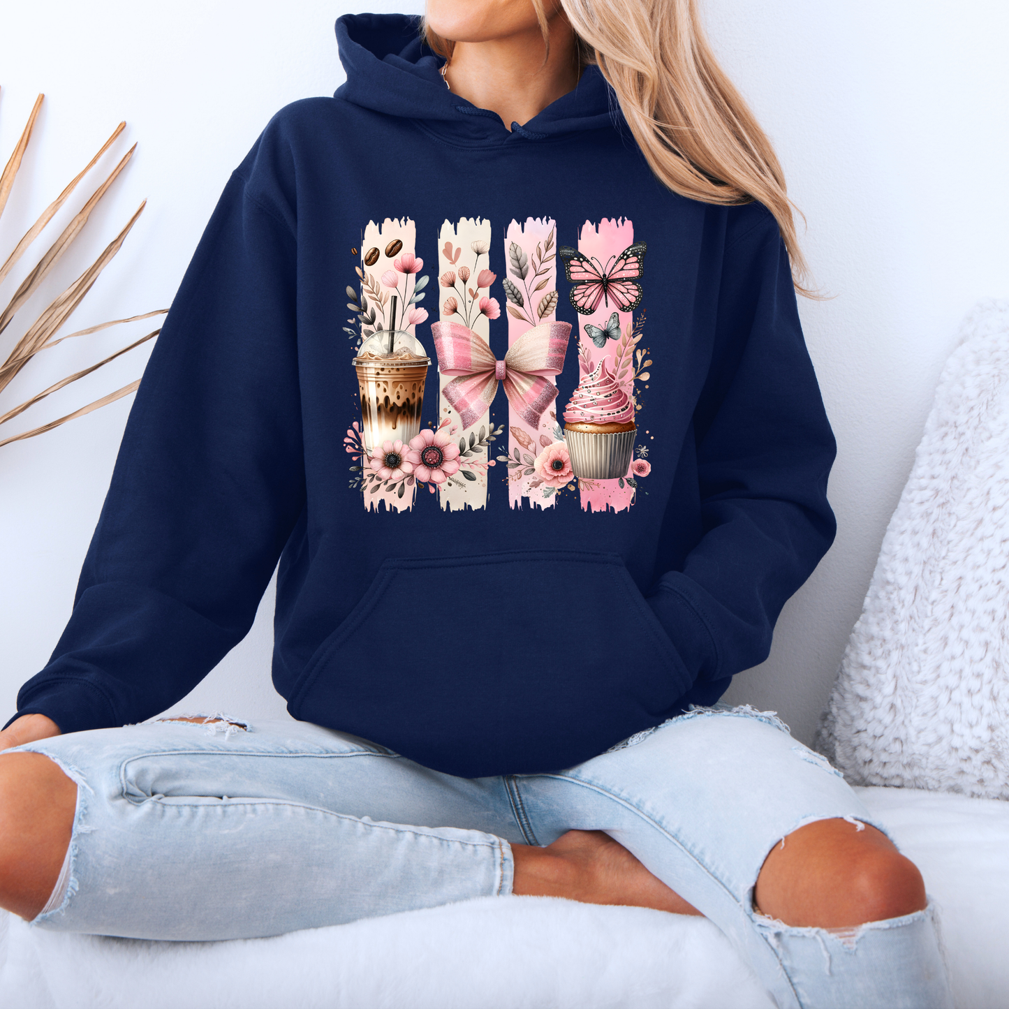 🎀☕ Coquette Coffee & Cupcake Hoodie 🦋✨