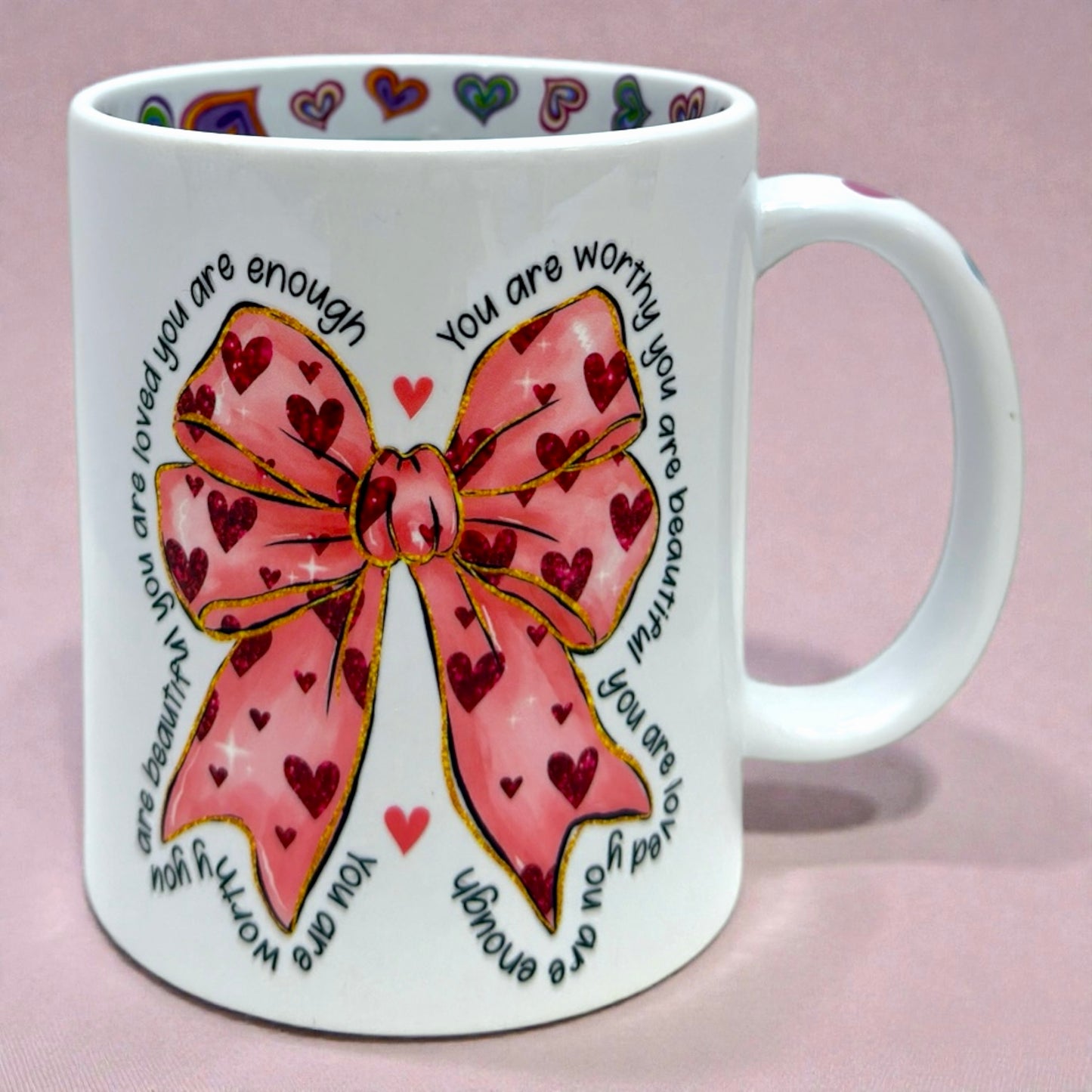 You Are Enough Bow Mug, 11oz 🎀💖
