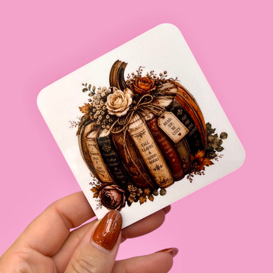 🎃 Autumn Bookish Coaster✨