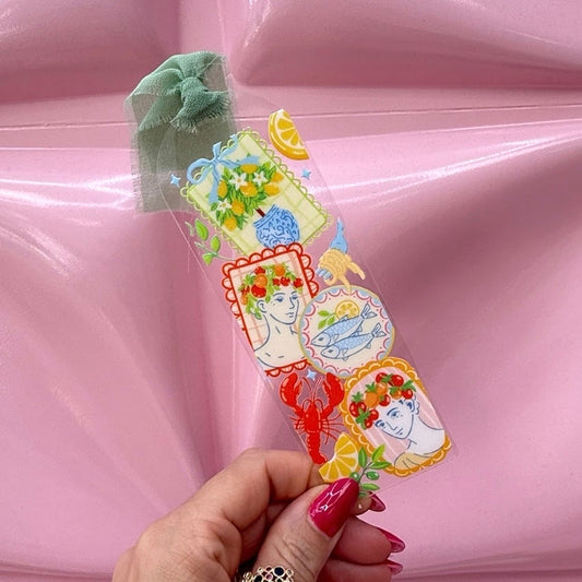 🍋🌸 Mediterranean Dreams Acrylic Bookmark ✨