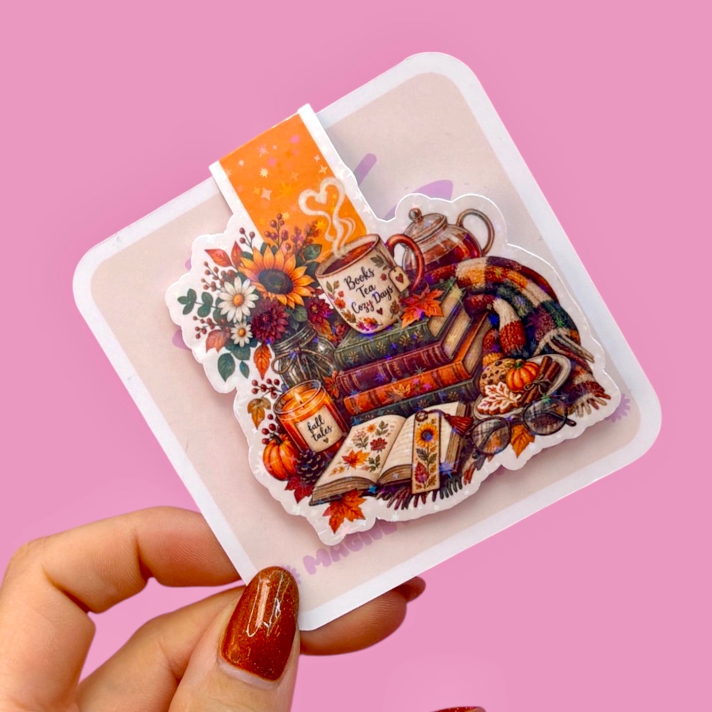 🍂 Cozy Autumn Magnetic Bookmark✨