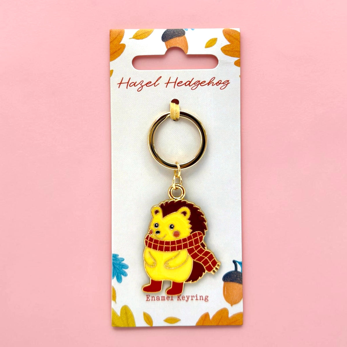 🦔🍂 Hazel Hedgehog Enamel Keyring✨