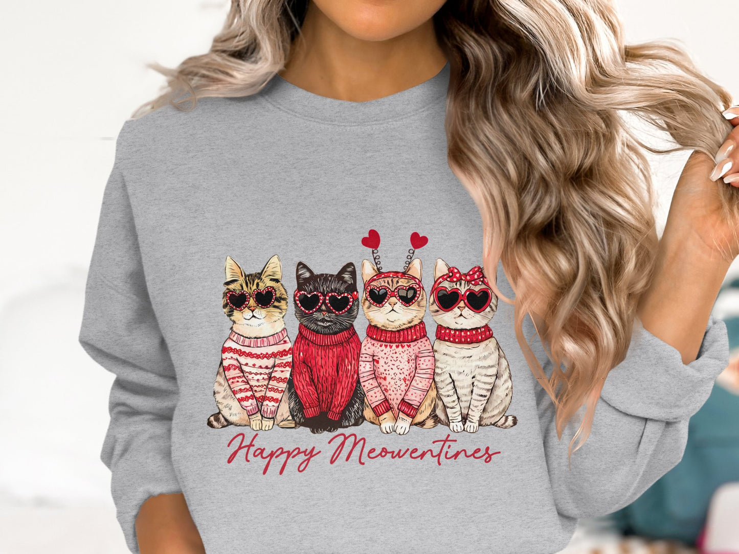 Purr-fect Meowentine - Cotton Sweatshirt
