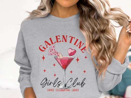 Cheers to Galentine's - Cotton Sweatshirt