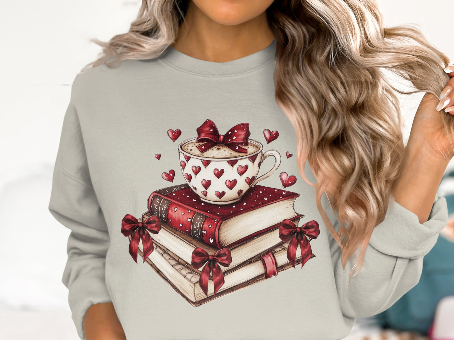 Cup of Love & Stories - Cotton Sweatshirt