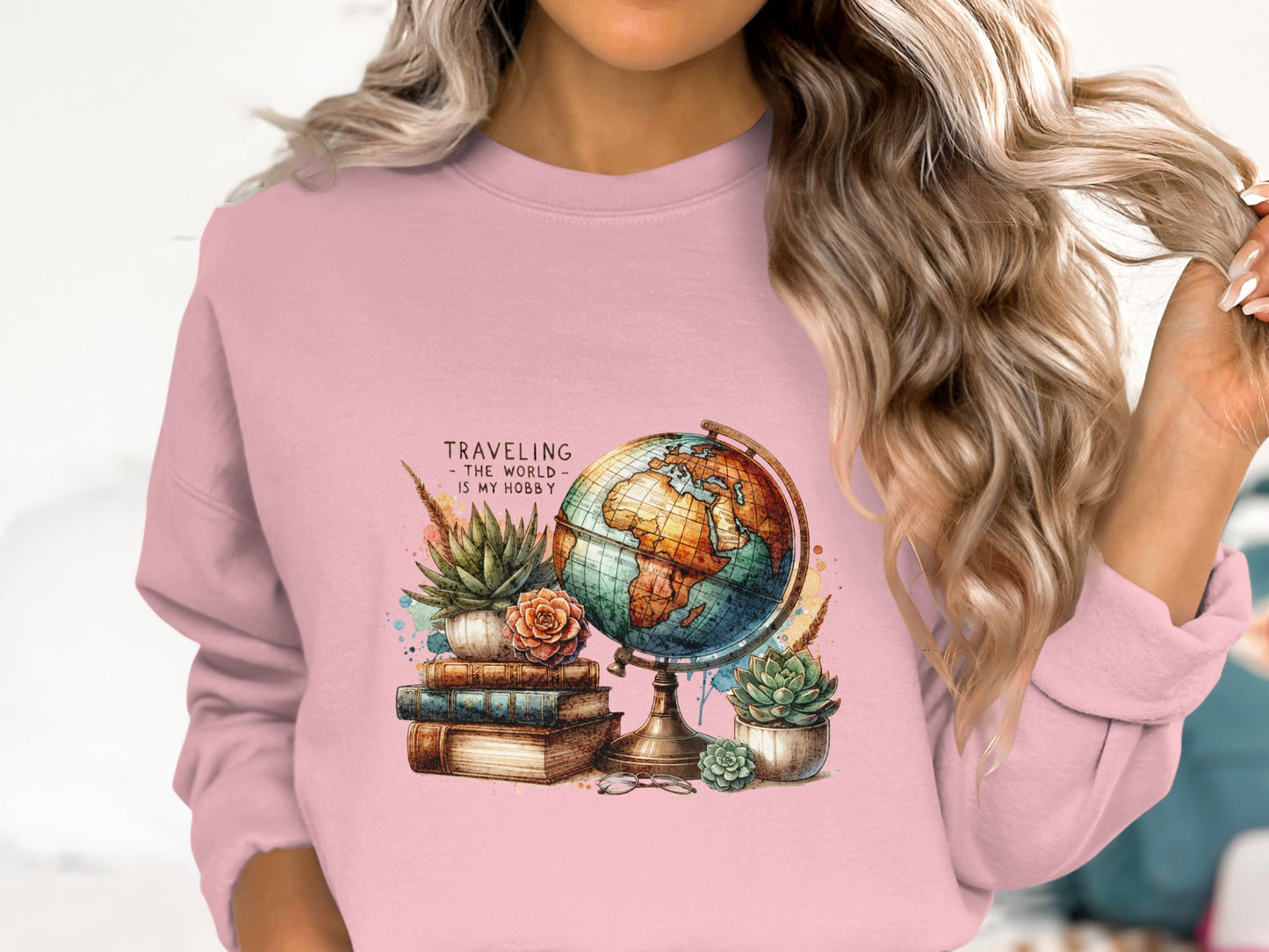 Travel Is My Hobby Cotton Sweatshirt