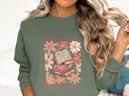 ♥️All Booked for Valentines - Cotton Sweatshirt📚✨