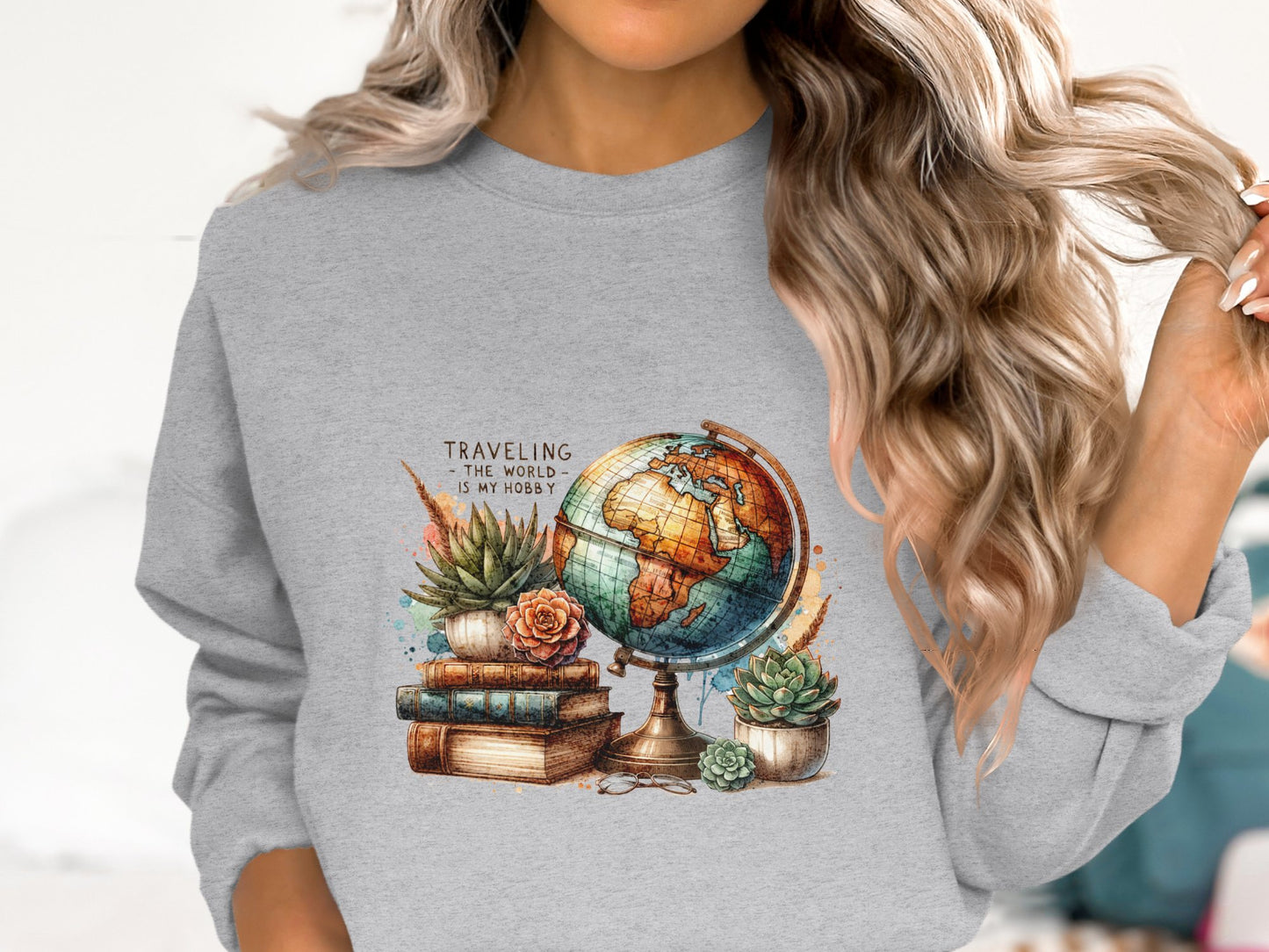 Travel Is My Hobby Cotton Sweatshirt