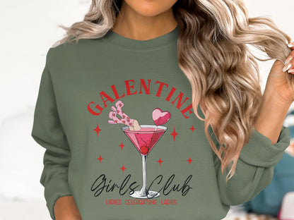 Cheers to Galentine's - Cotton Sweatshirt