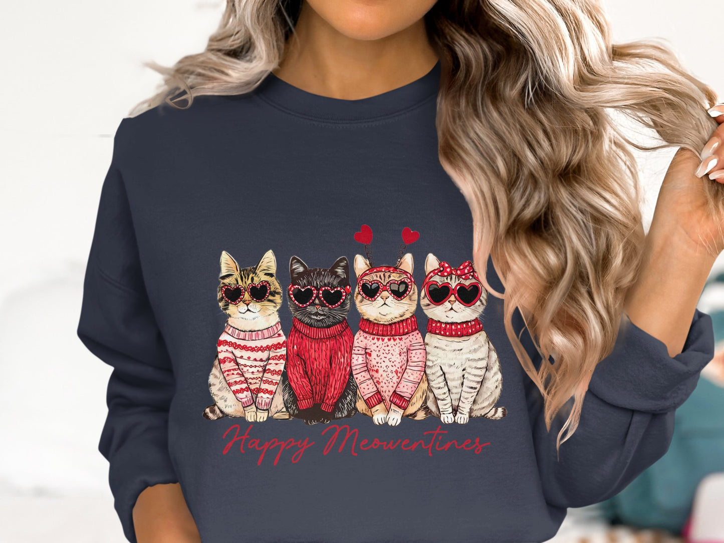 Purr-fect Meowentine - Cotton Sweatshirt