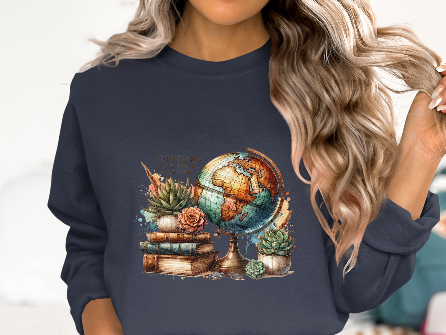 Travel Is My Hobby Cotton Sweatshirt
