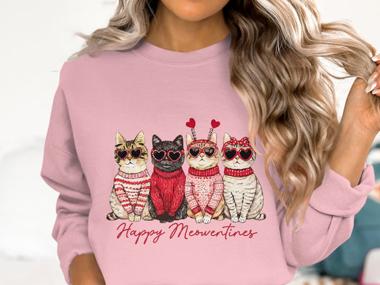 Purr-fect Meowentine - Cotton Sweatshirt
