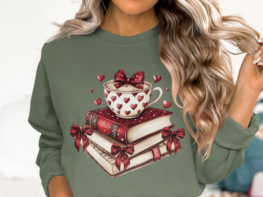 Cup of Love & Stories - Cotton Sweatshirt