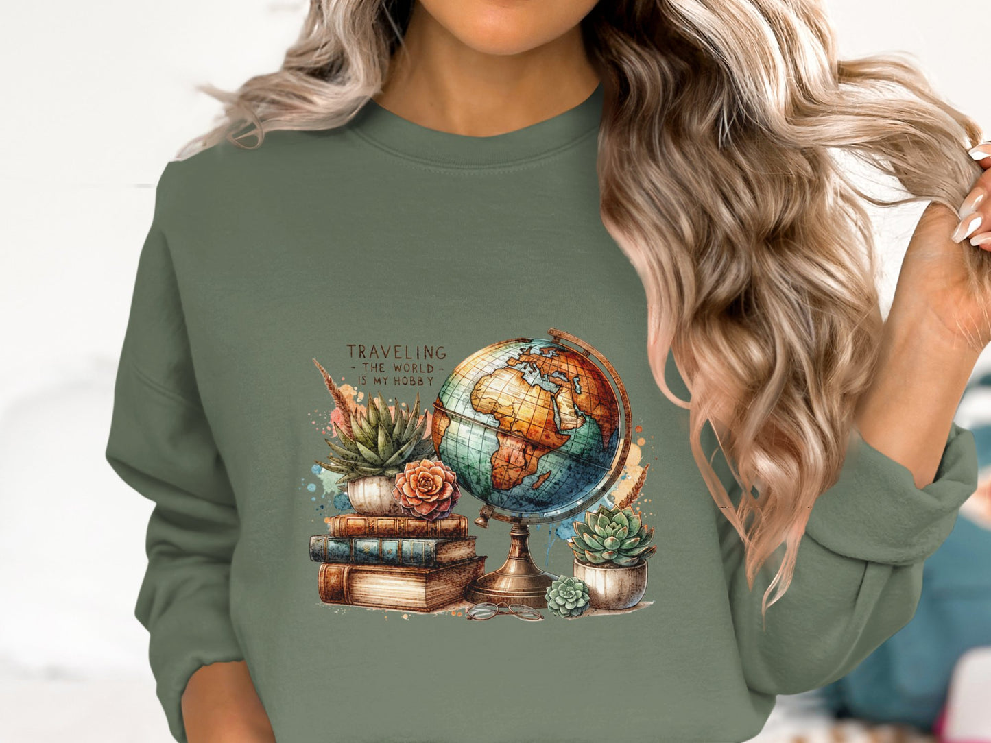 Travel Is My Hobby Cotton Sweatshirt