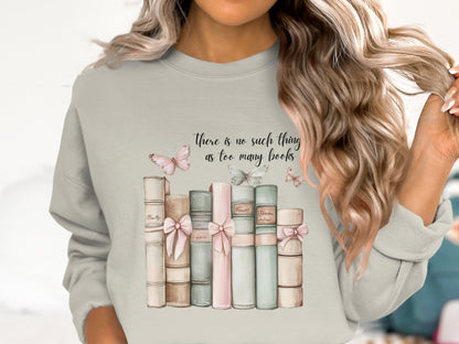 Butterfly Library Cotton Sweatshirt