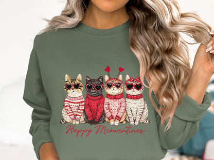 Purr-fect Meowentine - Cotton Sweatshirt