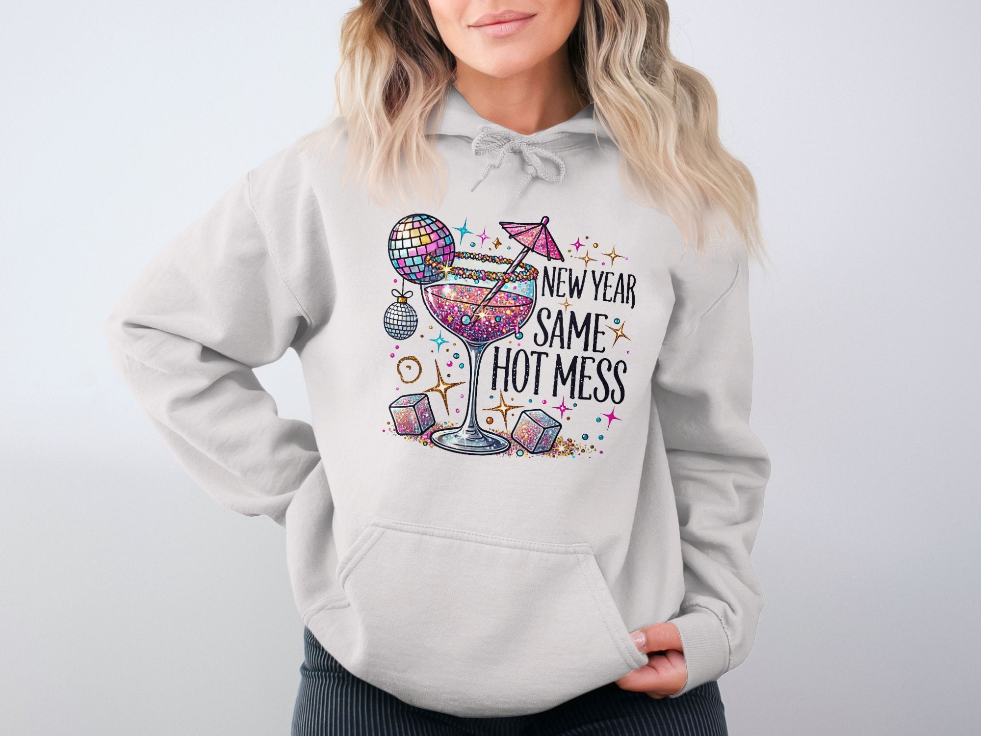 Hot Mess Cheers Cotton Hoodie