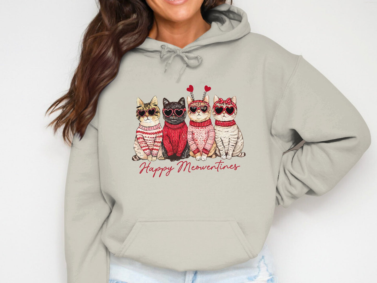 Purr-fect Meowentine - Cotton Hoodie