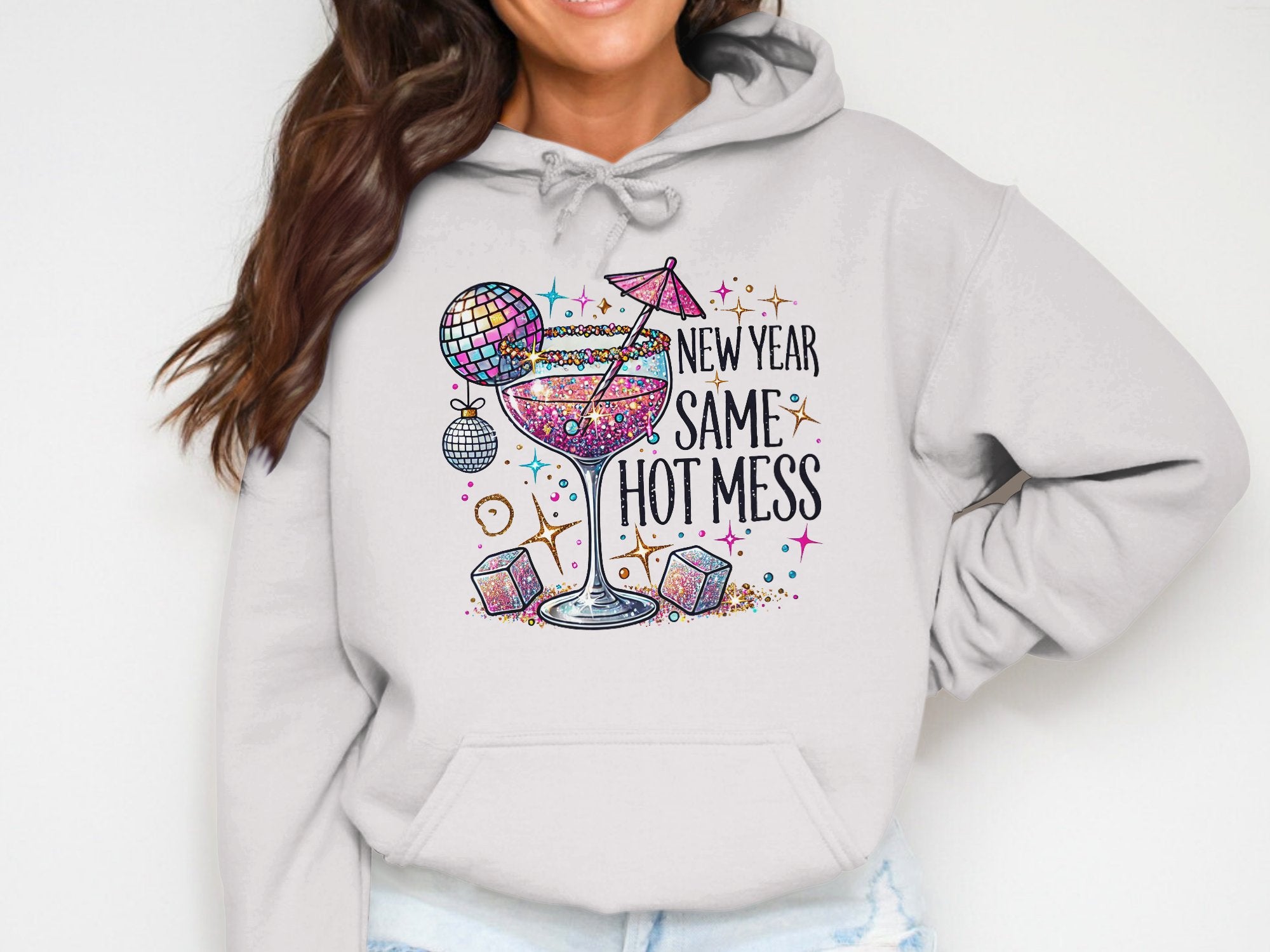 Hot Mess Cheers Cotton Hoodie