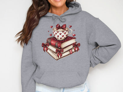 Cup of Love & Stories - Cotton Hoodie