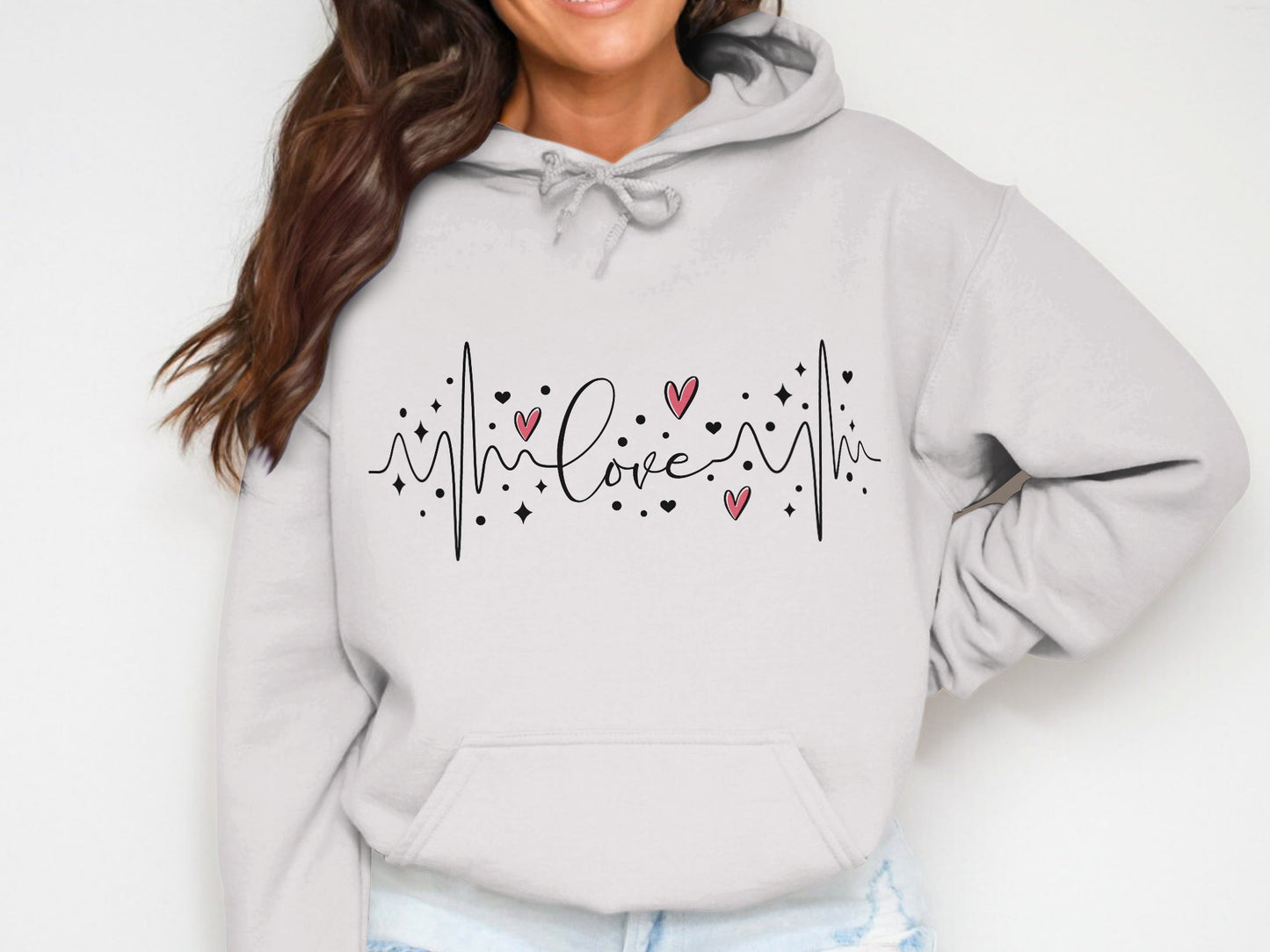 Heartbeat of Love - Cotton Hoodie