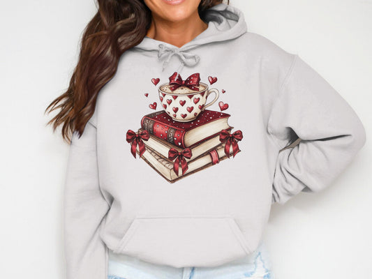 Cup of Love & Stories - Cotton Hoodie