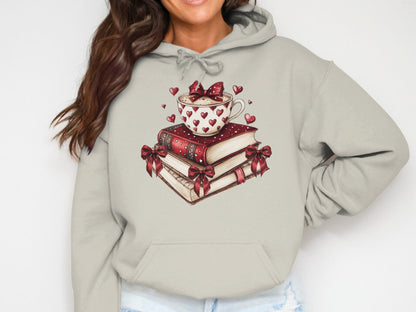 Cup of Love & Stories - Cotton Hoodie