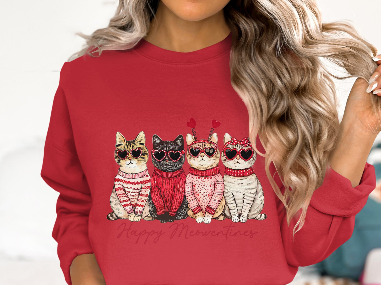Purr-fect Meowentine - Cotton Sweatshirt