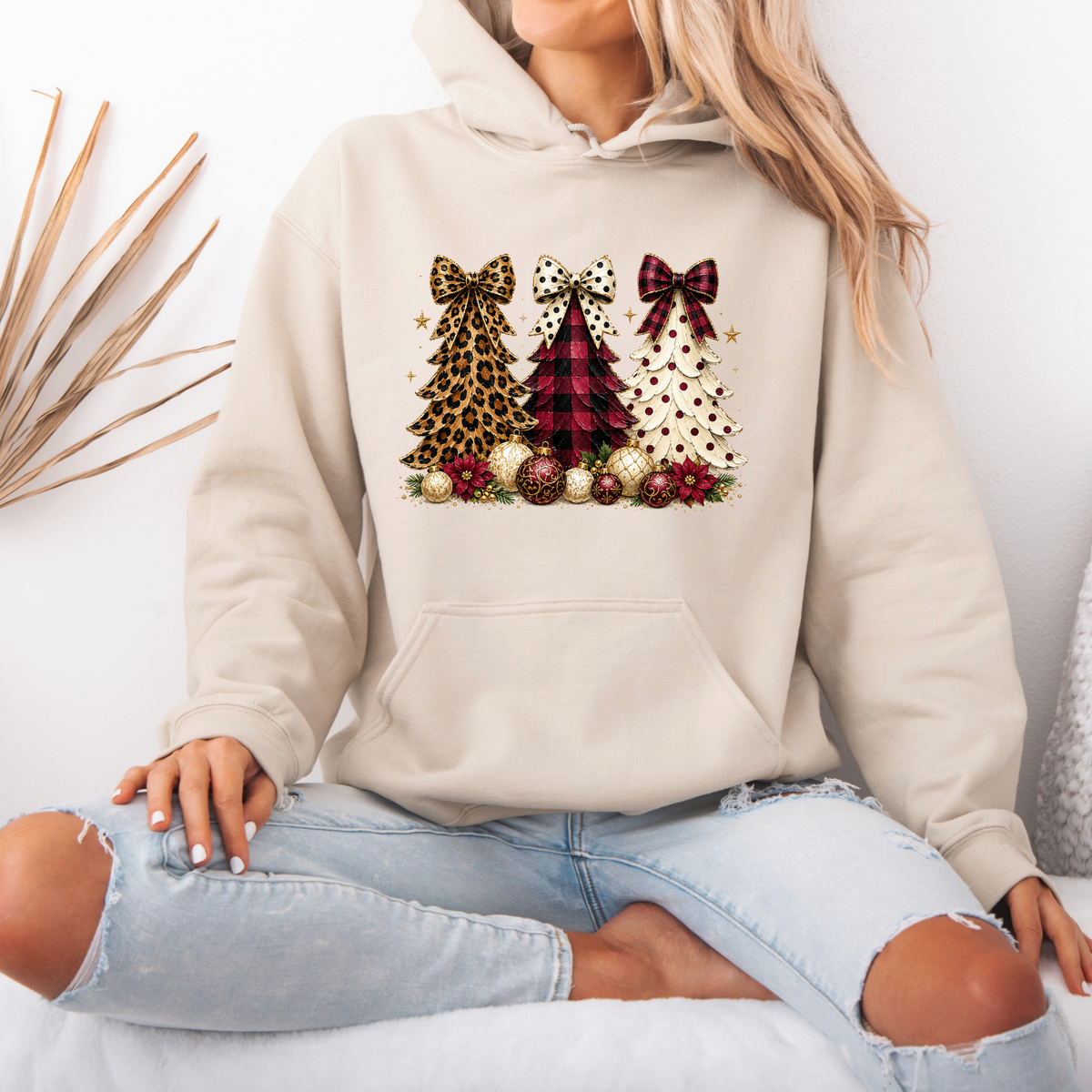 Christmas Trees & Pretty Bows 🎄🎀✨  Premium Christmas Hoodie