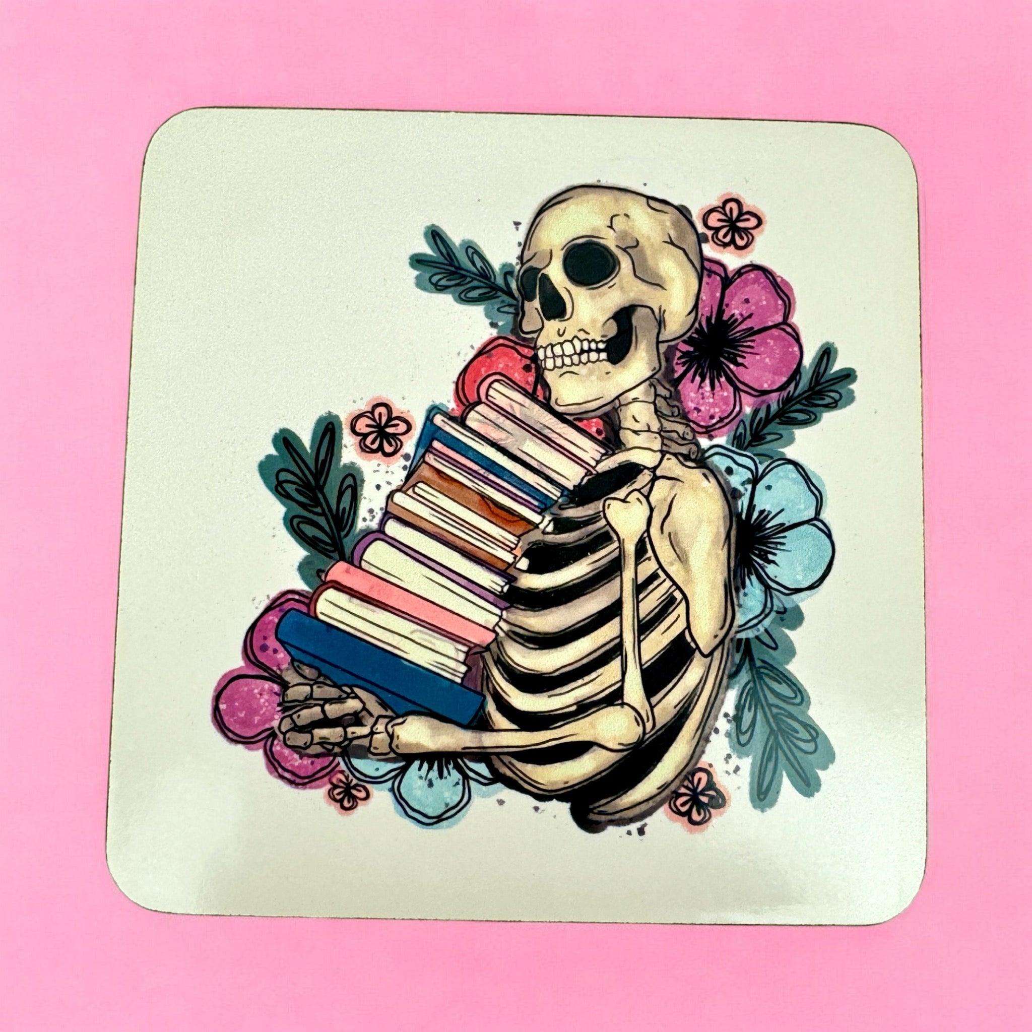 "Skellie books" MDF Coasters