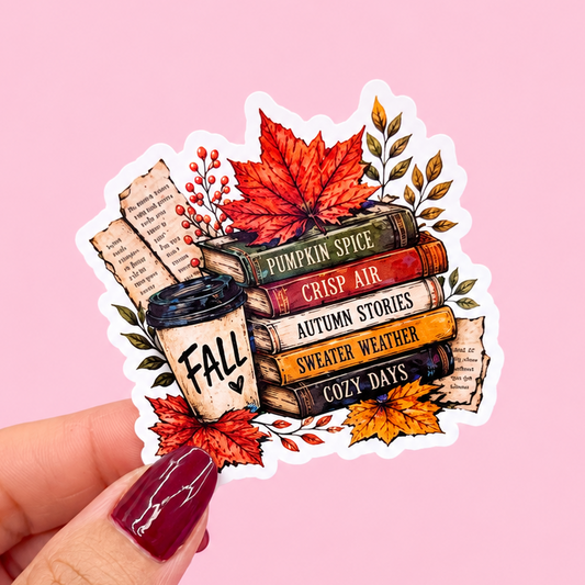 📚 Fall in Love with Books Sticker🍁