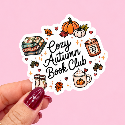 🍂 Cozy Autumn Book Club Sticker 📚