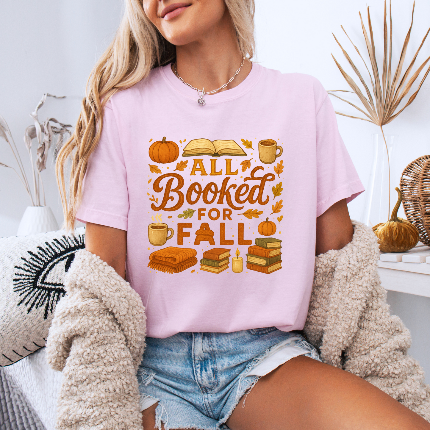 📚🍁 All Booked for Fall Tee 🍂☕
 100% Organic cotton