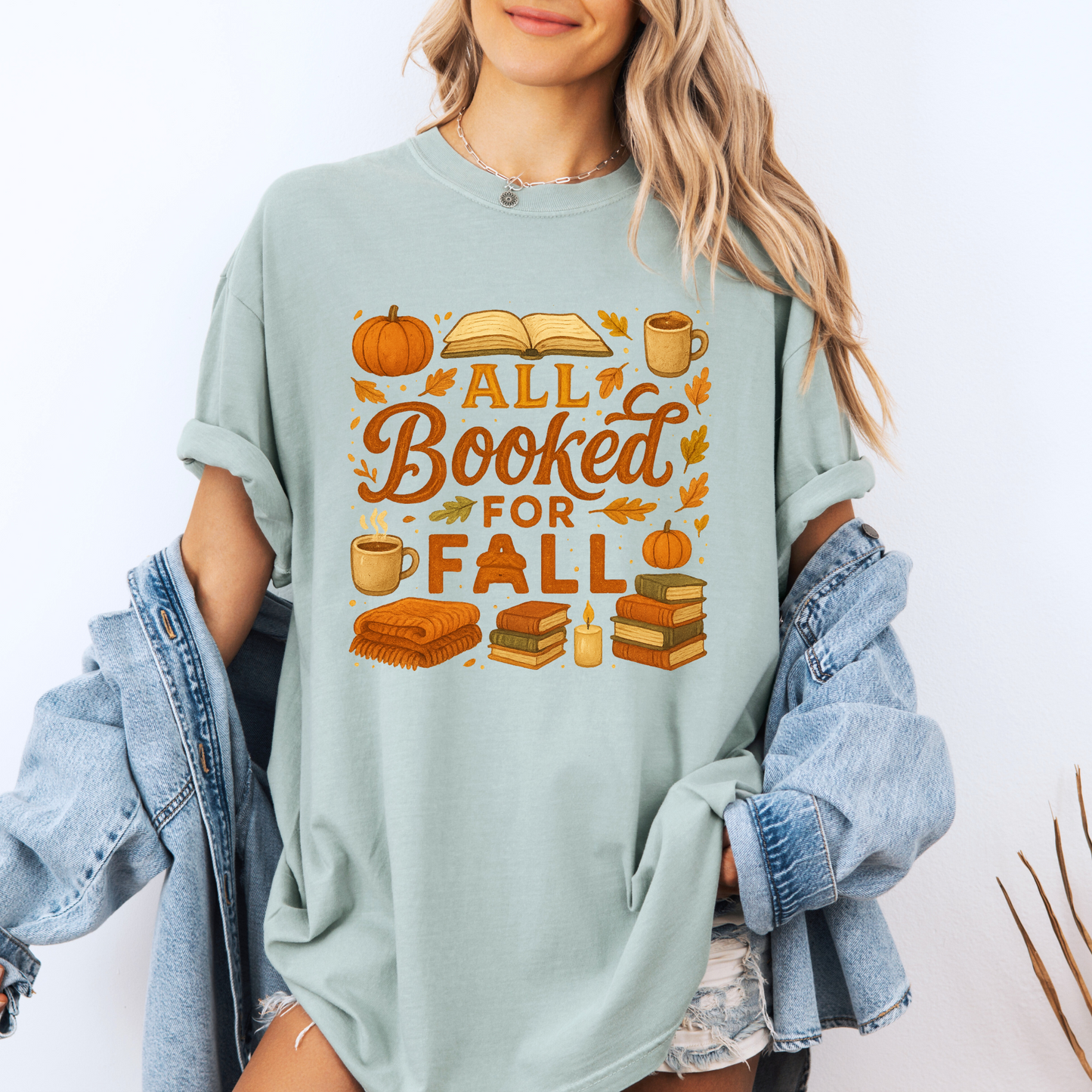 📚🍁 All Booked for Fall Tee 🍂☕
 100% Organic cotton